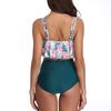 Plus Womens Size Two Piece Tankini Set Ruffles Bathing Suit