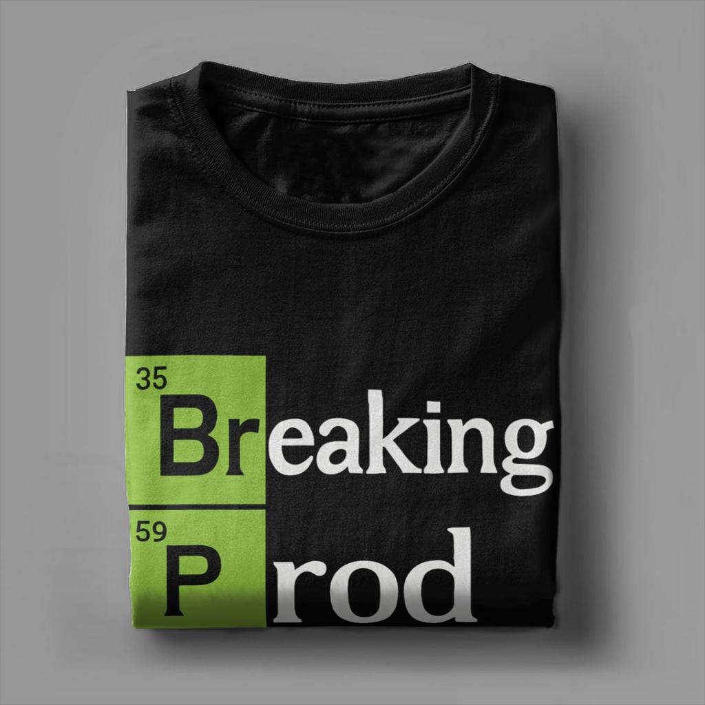 Men Women Graphic Print Breaking Prod Funny Dev's Meme  T Shirt Tee Pure Cotton  T-shirts Clothing