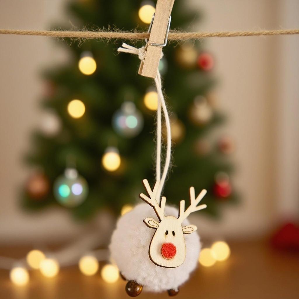 Felt Sheep Doll and Reindeer Ornament Christmas Decorations