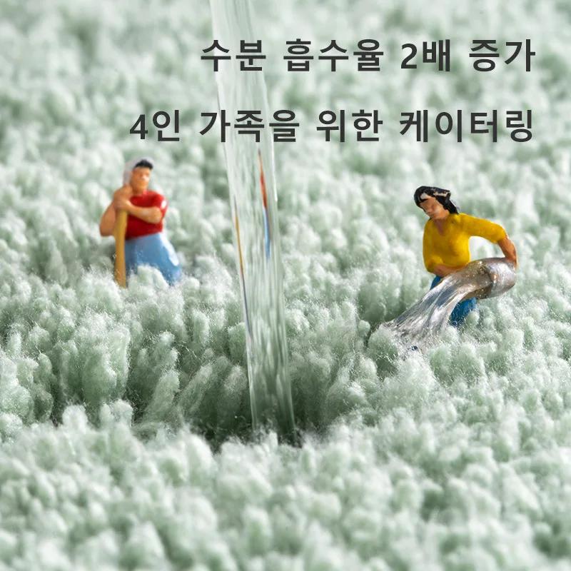 Long Cotton Plush Bath Mats, Thick Plush Bathroom Rug Carpet, Super Absorbent Quick Drying Foot Mat, Super Soft Anti Slip