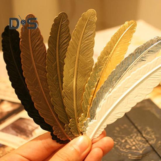 Lesezeichen mit Federn, chinesischer Stil, Metall-Lesezeichen, Seite, Retro-Handwerk, Glanz-Design, bedeutungsvolles Lesen, DIY-Geschenk für Zuhause, Schule, Büro