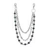 Three-layer Colored Round Bead Trouser Chain Hip-hop Women's Jeans Chain Waist Chain Jewelry Trouser Chain