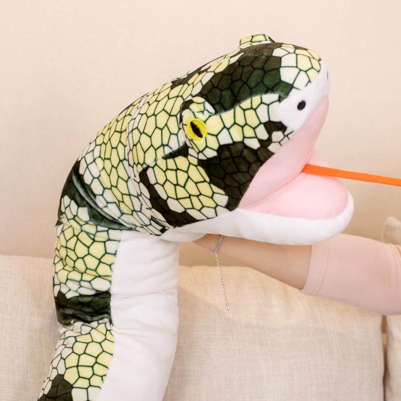 1pc 165CM Simulated Python Snake Plush Toy Down Cotton Long Stuffed Snake Plushie Funny Gift