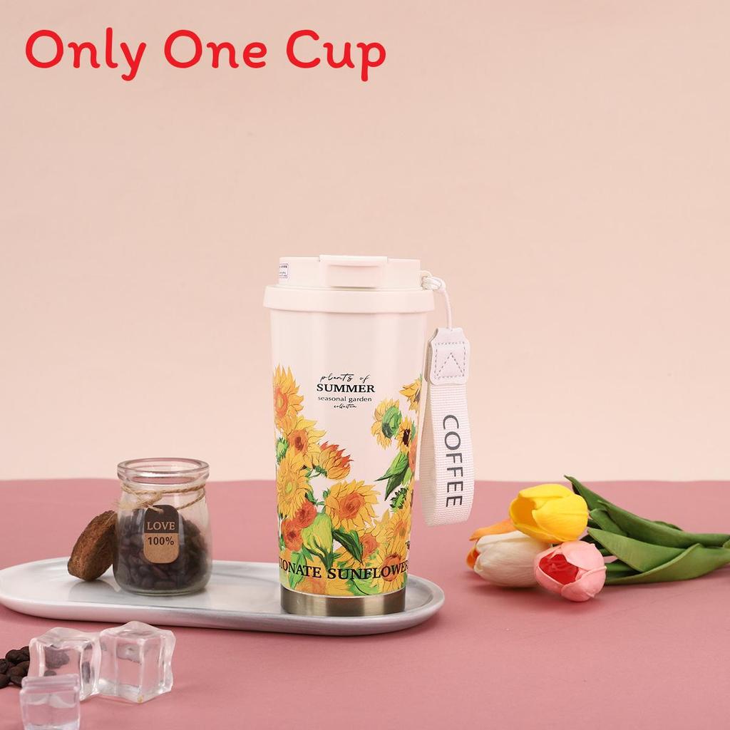 Lilium Summer Collection Insulated Coffee Mug With Large Capacity For Travel And Office Use