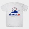 Camiseta Preta Estampada Masculina Copa do Mundo da França Estampa em Papel Transfer Sem Corte Algodão