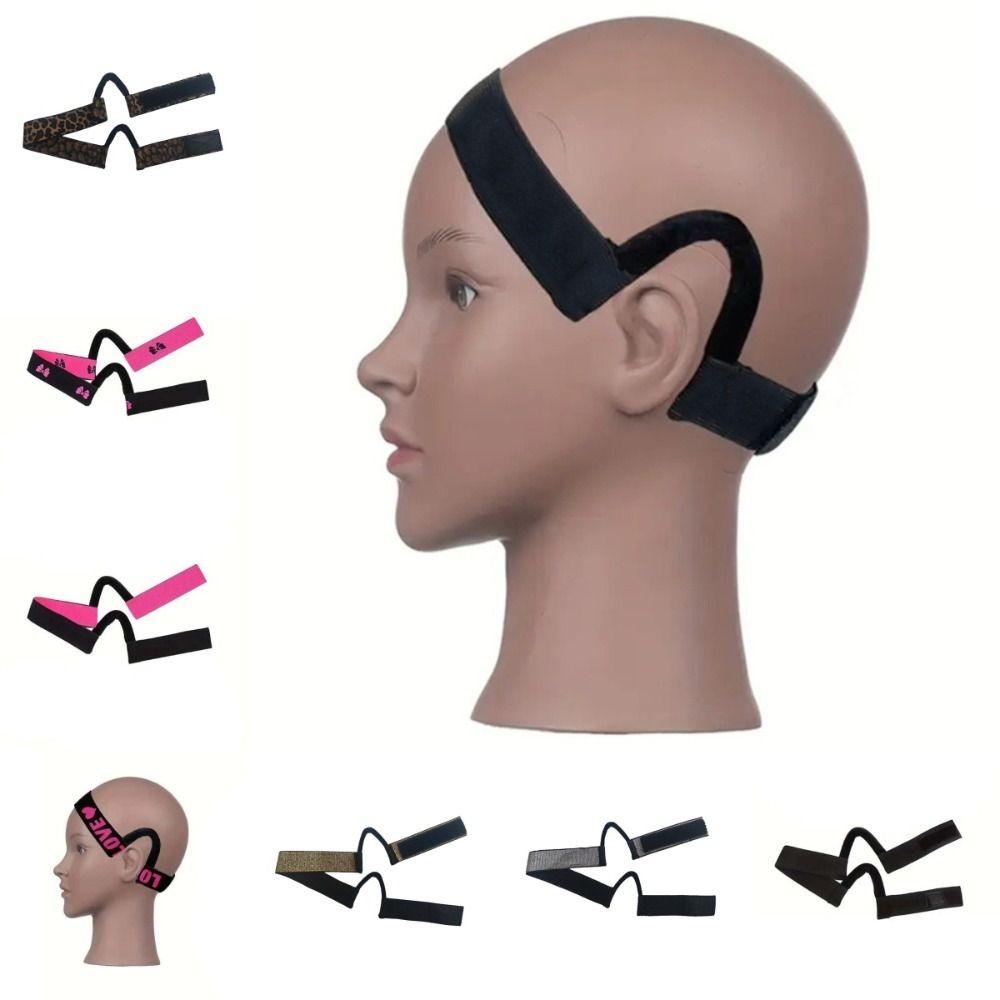 Adjustable Black Lace Wig Band Comfortable Wig Edges Wrap Ear Hanger Melting Band  for Lace Wigs