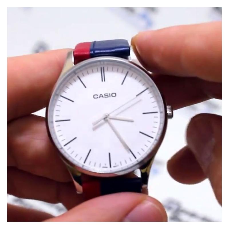 Casio Dress Series Life Waterproof Quartz Movement Leather Strap Japanese and Korean Watch Men's Watch White Dial MTP-E133L-2EEF