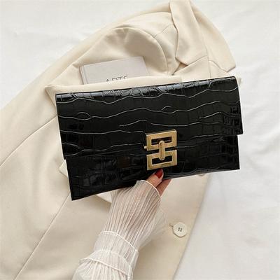 2025 Summer New Fashion Bag Simple Foreign Texture Stone Pattern Korean Version Envelope Bag Trendy Girl Solid Color Handbag