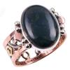 Natural Bloodstone Gemstone 925 Sterling Silver Jewelry Two Tone Ring S.9.5 m7V95