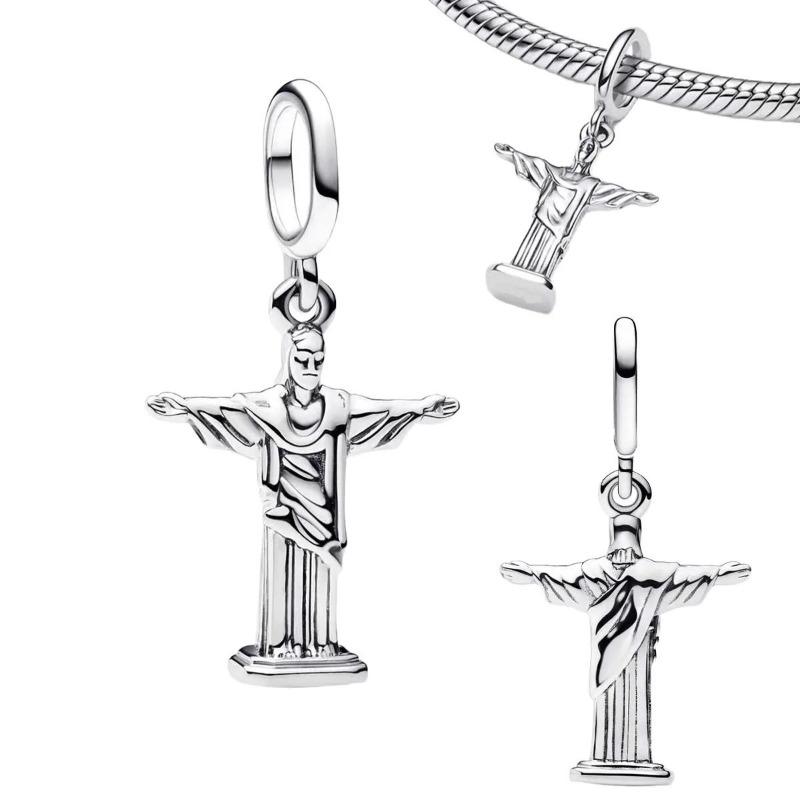 New Cross Charms The Virgin Mary Angel Pendant Necklace Beads Fit Original Copper Bracelets Fine Jewelry Diy Gift