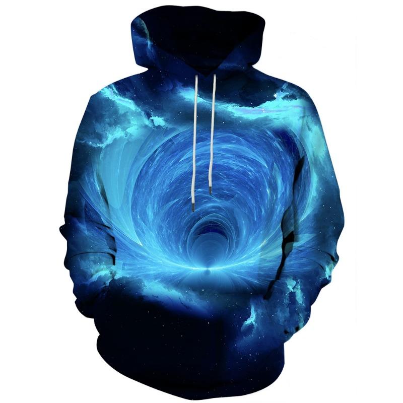 Halloween Hoodie Men Neon Rainbow Pumpkin Bat Star All Over Print Drawstring Loose Casual Hooded Sweat Top