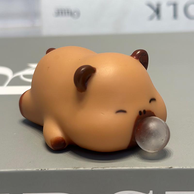 Grappig Bellen Blaas Squishy Speelgoed Pop-up Knijpspeeltjes Cartoon Dier Panda Capybara Squishies Stressverlichting Fidget Speelgoed Feestcadeau