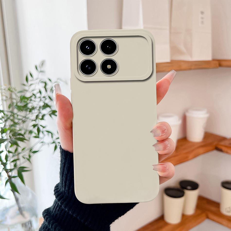 

For Poco F8 F7 F6 F5 Pro F8 F7 Ultra Phone Case Solid Color Soft Liquid Silicone Full Coverage Shell For Poco F 6 F 5 Back Cover Poco F7 Ultra