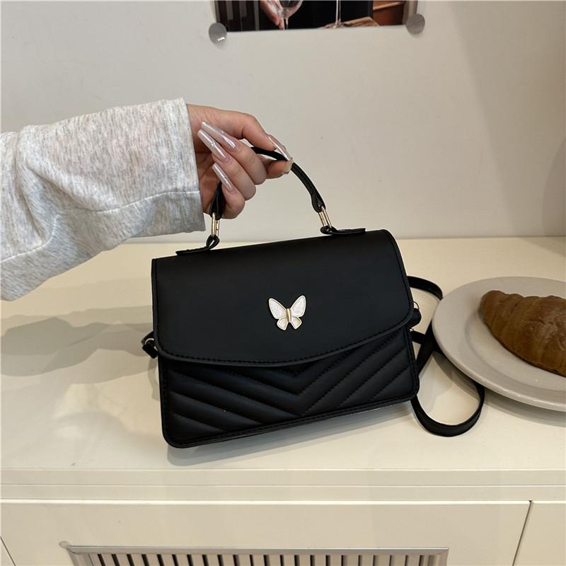 

Versatile popular new bow fashion small square bag women s personality casual light luxury high temperament messenger bag чёрный
