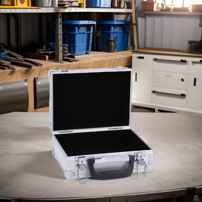 Shockproof Aluminum Alloy Tool Box Heavy Duty Anti-Impact Storage Case for Home Garage Workshop Repair