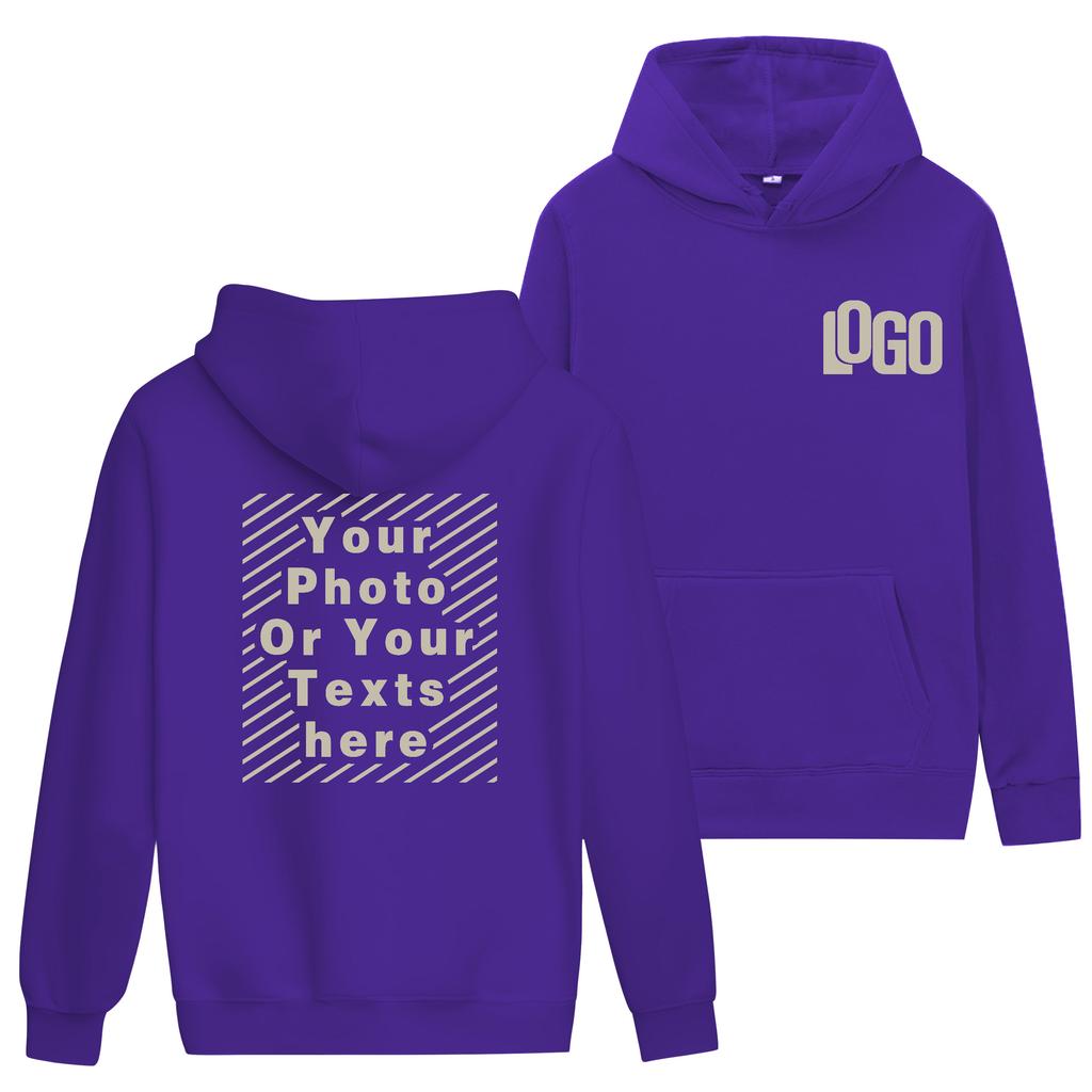 Customized DIY15Printed Hoodies For Men and Women Loose Casual Wear Long Sleeved Hooded Sweaters
