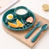 Fruit Salad Food Plate With Compartment Heat-resisting Dinnerware Plastic Dinner Plate For Adult Female Dietary Control