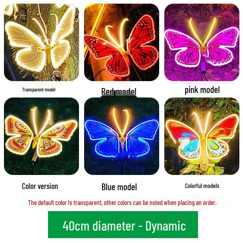 Dynamic Butterfly LED Decorative Lawn Lights for Parks and Scenic Areas