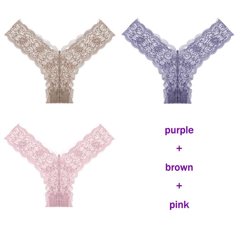 CINOON 3 Teile/los frauen höschen Transparent Low-Taille Unterhose Aushöhlen Tanga Weibliche Nahtlose G-String Sexy Unterwäsche Spitze Dessous panty