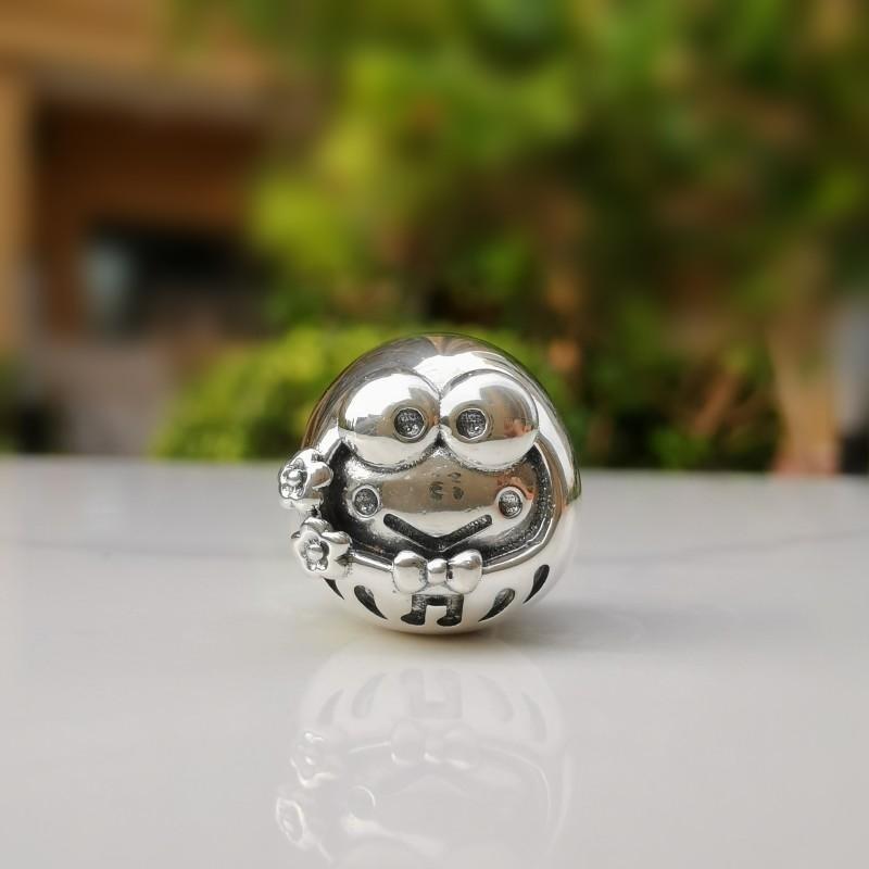 Copper Plated Cz Herocross Cartoon Rabbit Charm Family Mother Beads Stopper Fit Original European Bracelet Jewelry