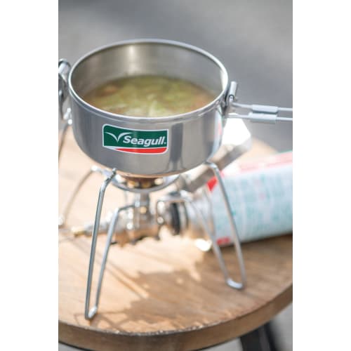 Seagull Bento Box Food Carrier, 2-Tier, 12cm, Stainless Steel