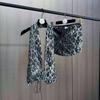 2024 Autumn Trendy Leopard Print Sequin Low Waist Short Skirt