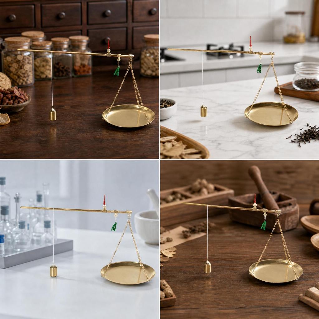 Handmade Copper Balance Scale Manual Graduated Beam Long-Lasting