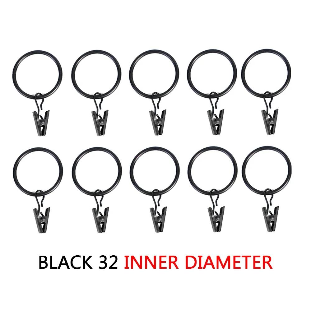 10 buc. Clipuri pentru inele pentru perdele, metal decorative, rezistente la rugină, draperii pentru fereastră, agățat cârlig inel pentru agățat pentru haine.