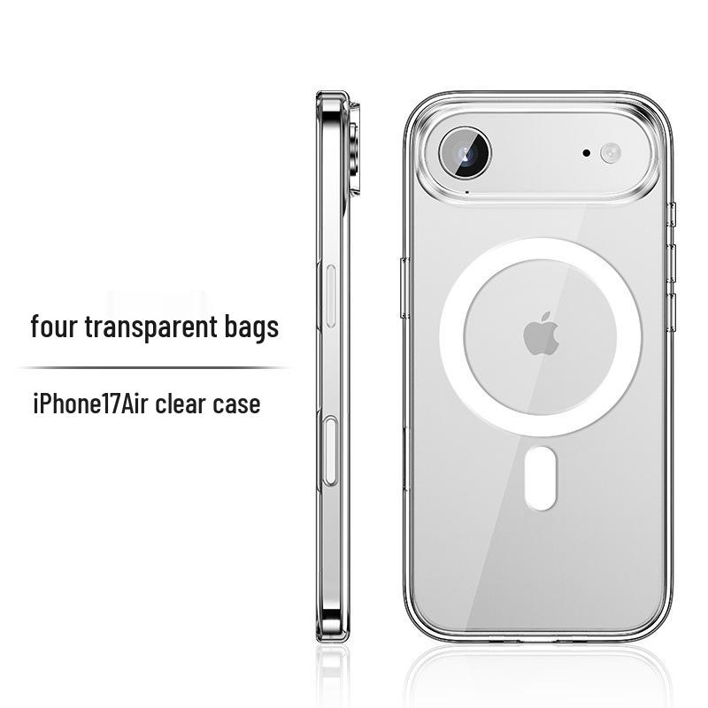 Wlons Magnetische Transparente Hülle für iPhone 17 Pro Max - 4er-Pack Kompatibel mit 17AIR