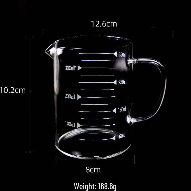 High-Temperature Resistant Borosilicate Glass Measuring Cup with Scale Handle Default