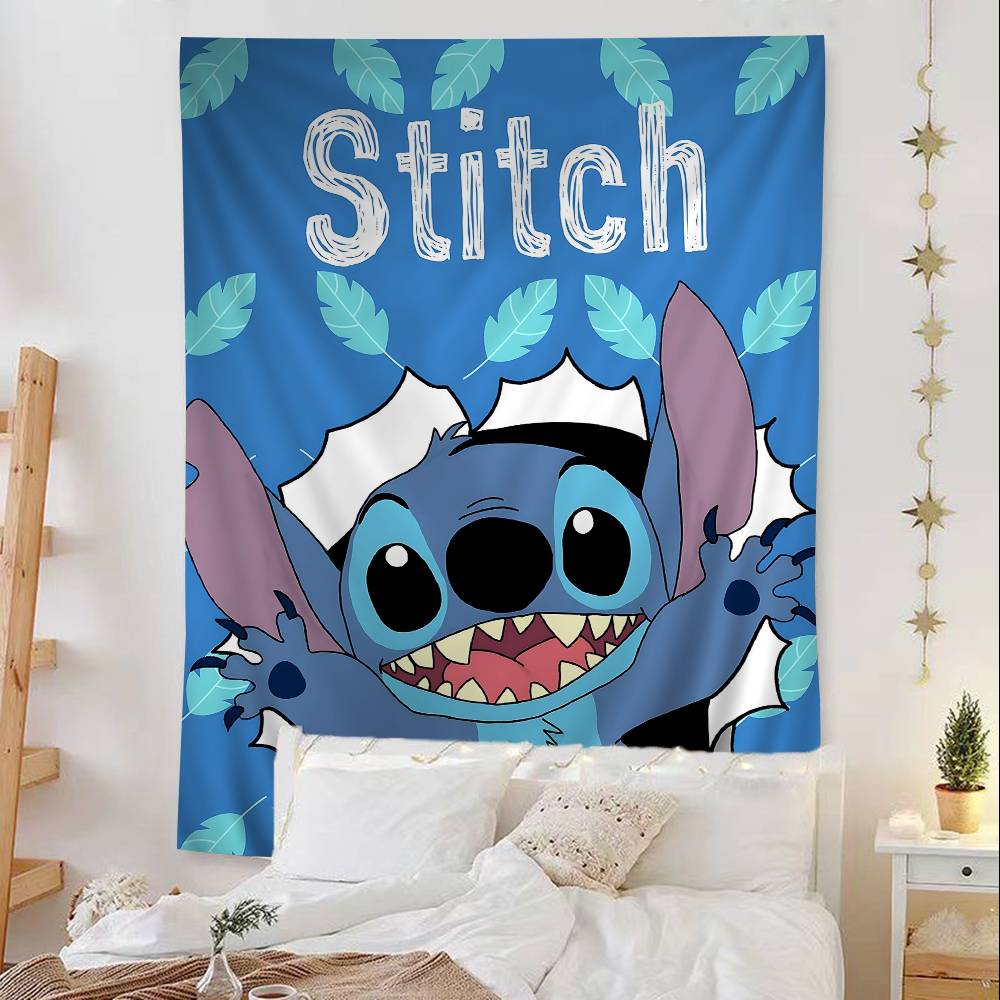 Cartoon Cute SStitchs Printed Large Wall Tapestry Indian Buddha Wall Decoration Witchcraft Bohemian Hippie Wall Art Decor