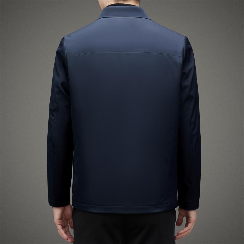 Winter Goose Down Jacket Light Down Jacket Business Casual Lapel Zipper Jacket Short Removable Liner Jacket Men