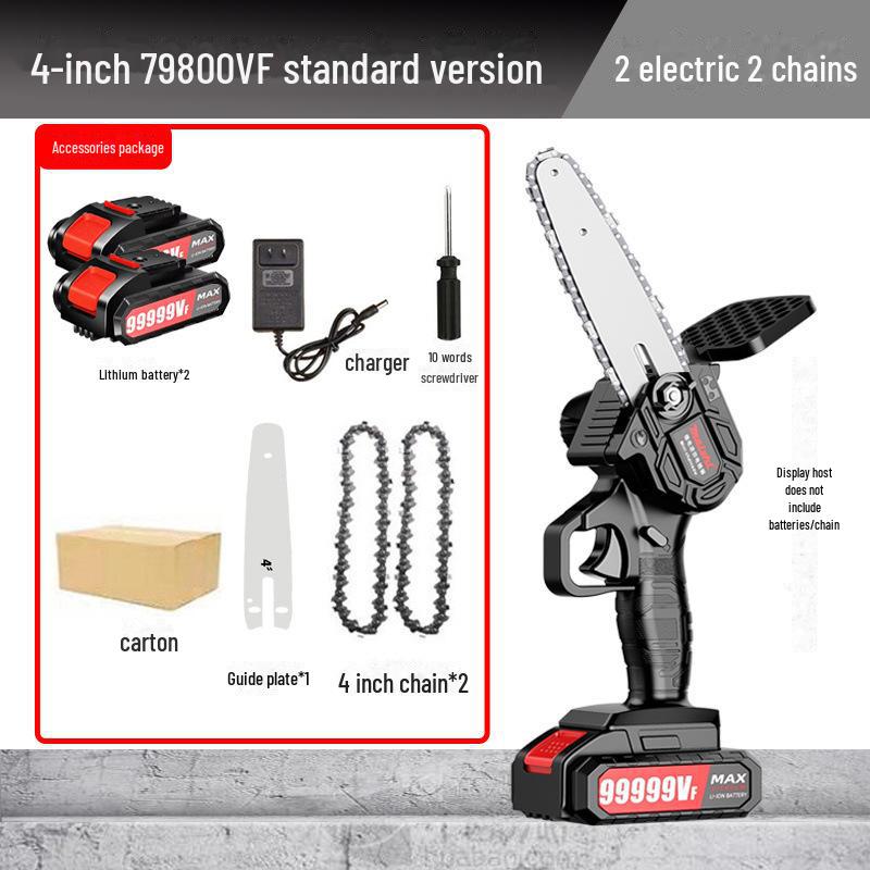 Przenośna bezszczotkowa akumulatorowa piła łańcuchowa - Akumulatorowa piła do przycinania litowo-jonowa do użytku jedną ręką