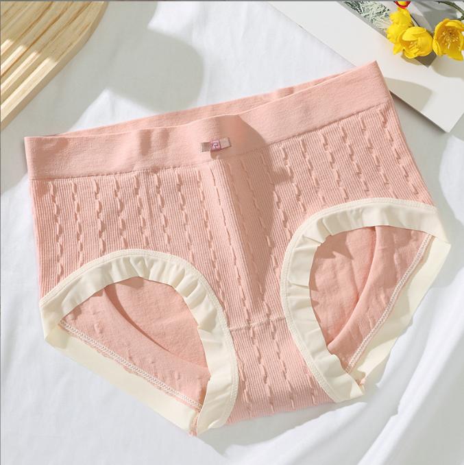 Fashion New Soft Women's Underwear Lace Student Briefs Sexy Cotton Lace Soft Comfortable Panties Briefs