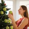 Plush Ball Decorative Pendant, Christmas Tree Decorative Pendant, 6 Pieces Of Cute Bow Plush Ball Christmas Decorative Pendant