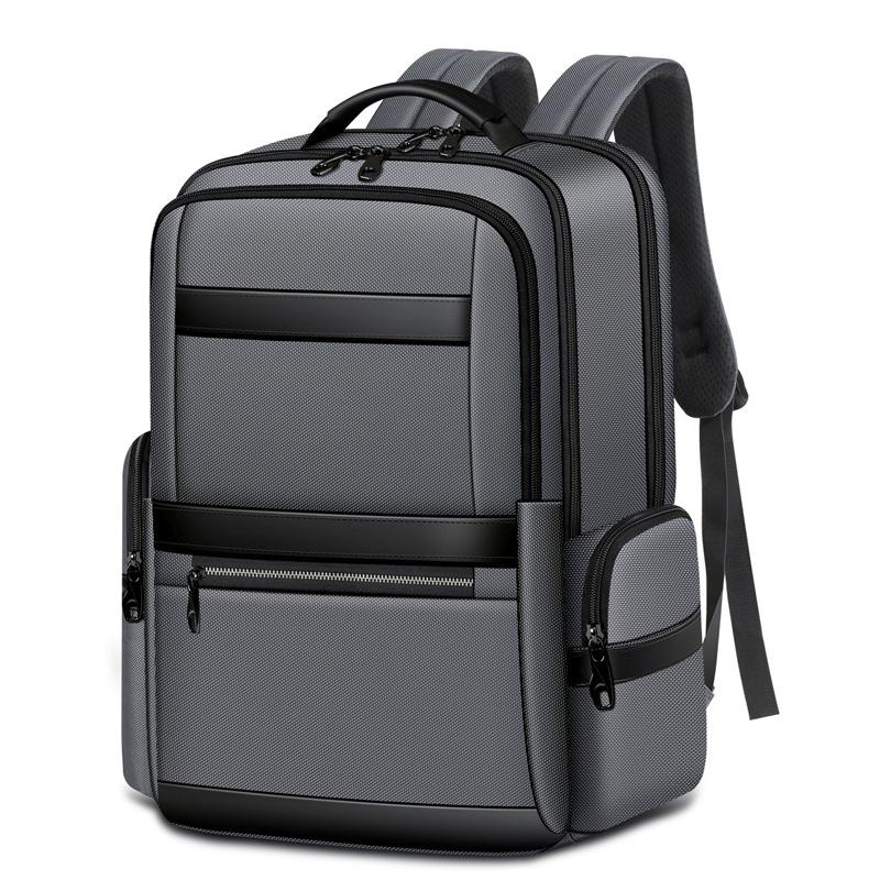 A Men's Backpack Made of Leather Fabric for Business Commuting, A Stylish Travel Bag and A Fashionable Computer Bag