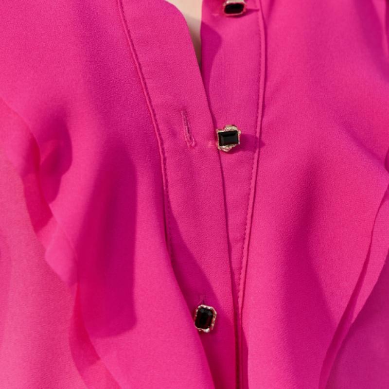 Maxza Volume Ruffle Sheer Blouse Zf04qb002nh