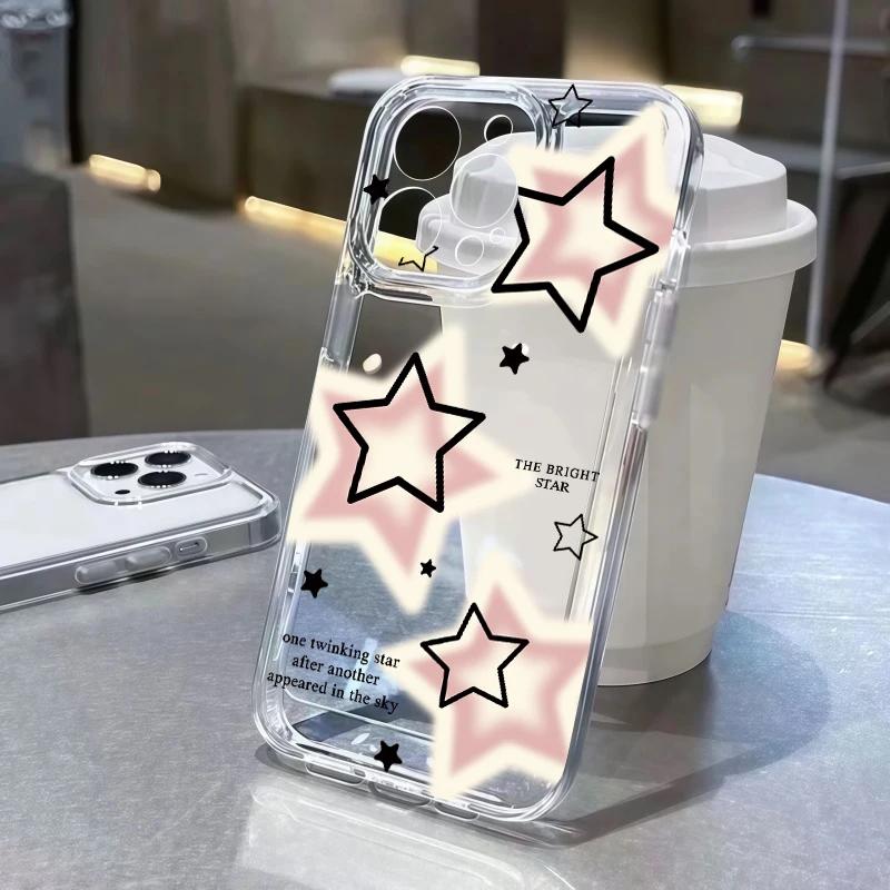 Cute Flash Star Pattern Case For Samsung Galaxy S25 S24 S23 Ultra S22 S21 S20 Plus S23 S24 FE A56 A36 A26 Note 20 Ultra Cover