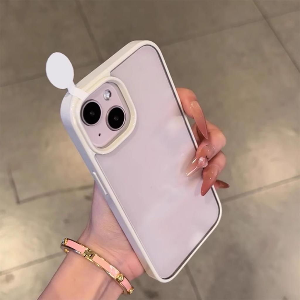 Luxury Candy Color Bumper Clear Phone Case for 17 16 15 14 13 12 11 Pro Max Plus Acrylic Hard Transparent Back Cover Capa