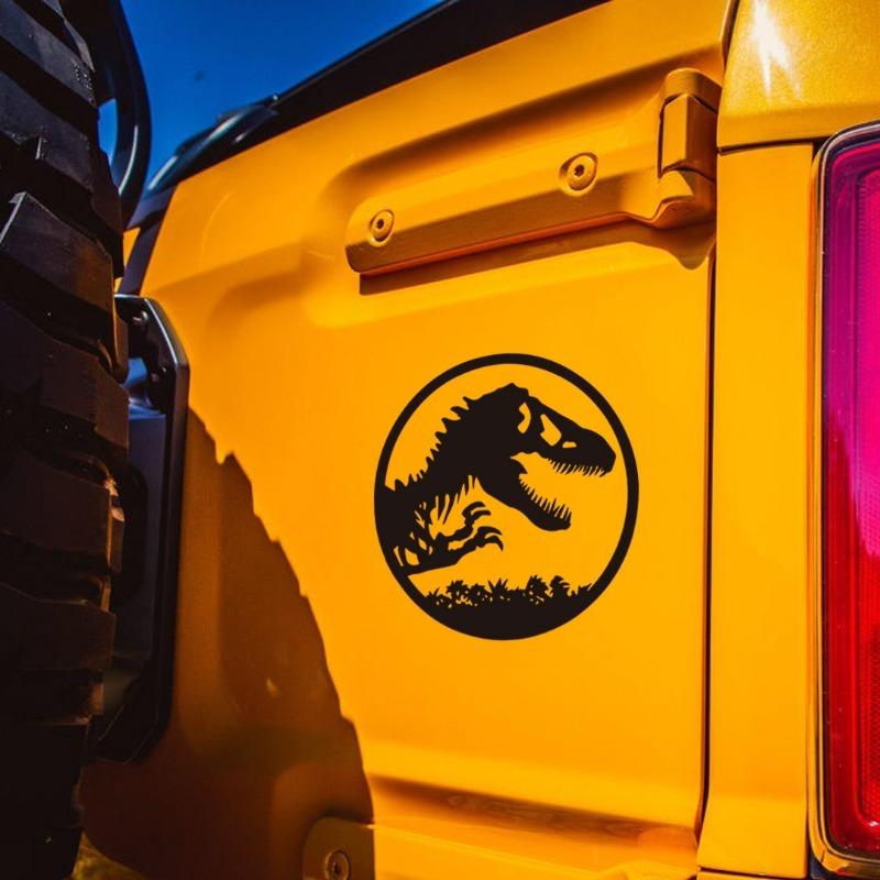 Dinosaur Era Pickup Vinyl Decal Sticker Glass Side Window Body Modification Personalized Latte Waterproof Car Sticker
