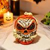 Resin Horror Tabletop Props Halloween Skull Apples Statue, Gothic Spooky Decor with Worm, Prop for Party Haunted House, Unique Gift Secret Room