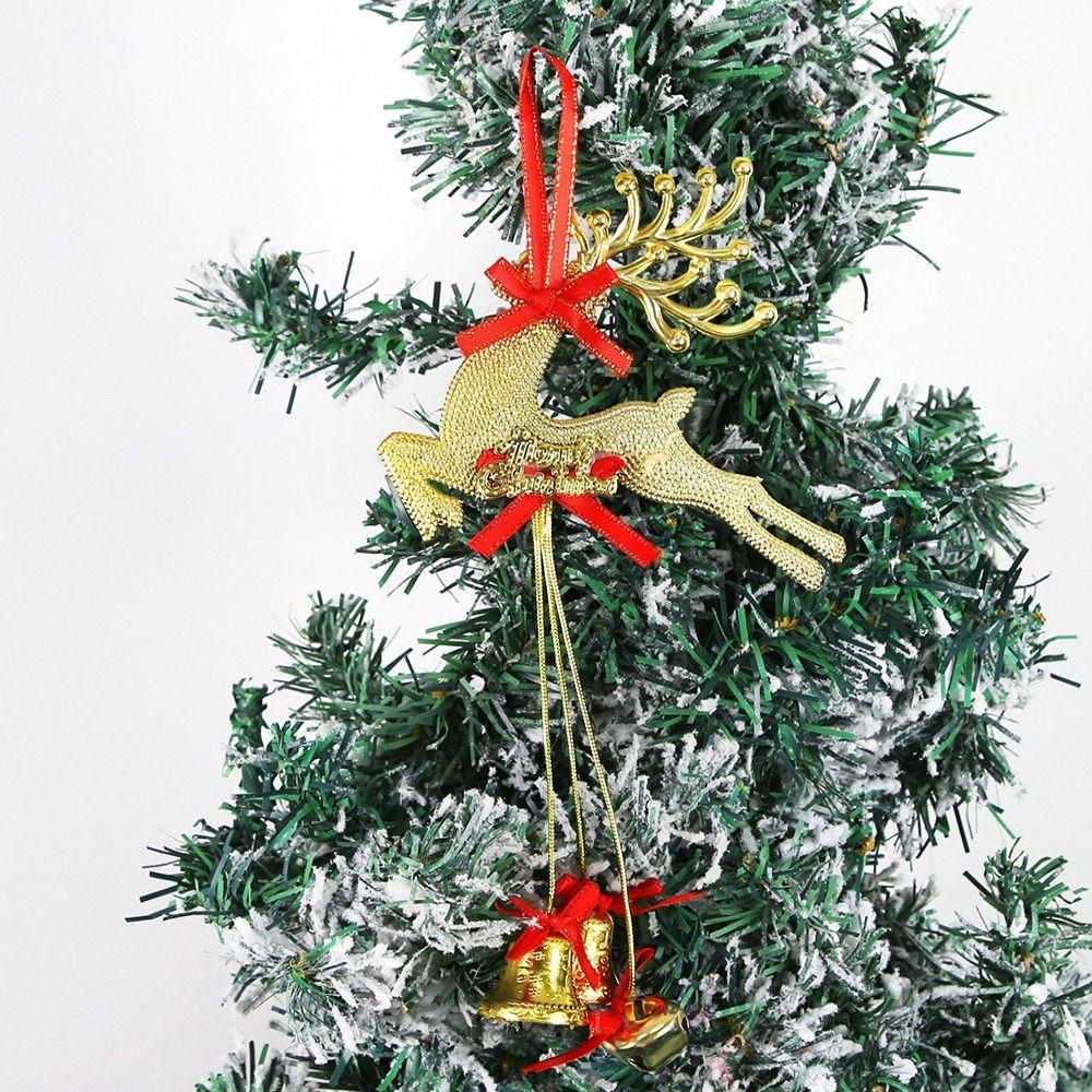 Plastic Fawn Bells Ornament Cute Deer Bell Pendant  Home New Year Gifts