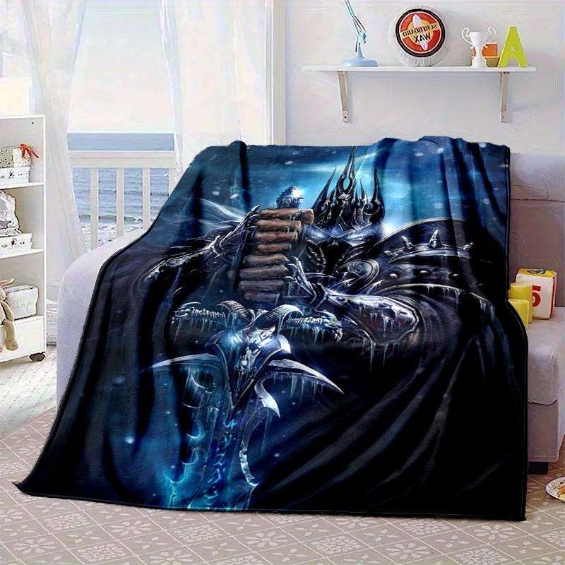 Warcraft game Blanket Flannel Blanket for bed, sofa, Camping, Hiking, Picnic Essentials, gift for family Fan gifts
