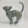 Charming bronze resin cat statue ornaments are suitable for home tabletop, yard and garden decoration