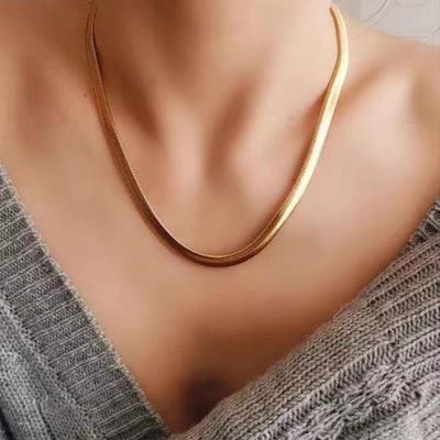 Zz06 Snake Chain Gold Necklace