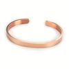Elegant Adjustable Polished Bangle: Women's C-Shaped Bracelet with Engraved Pattern and Text Logo in Stainless Steel