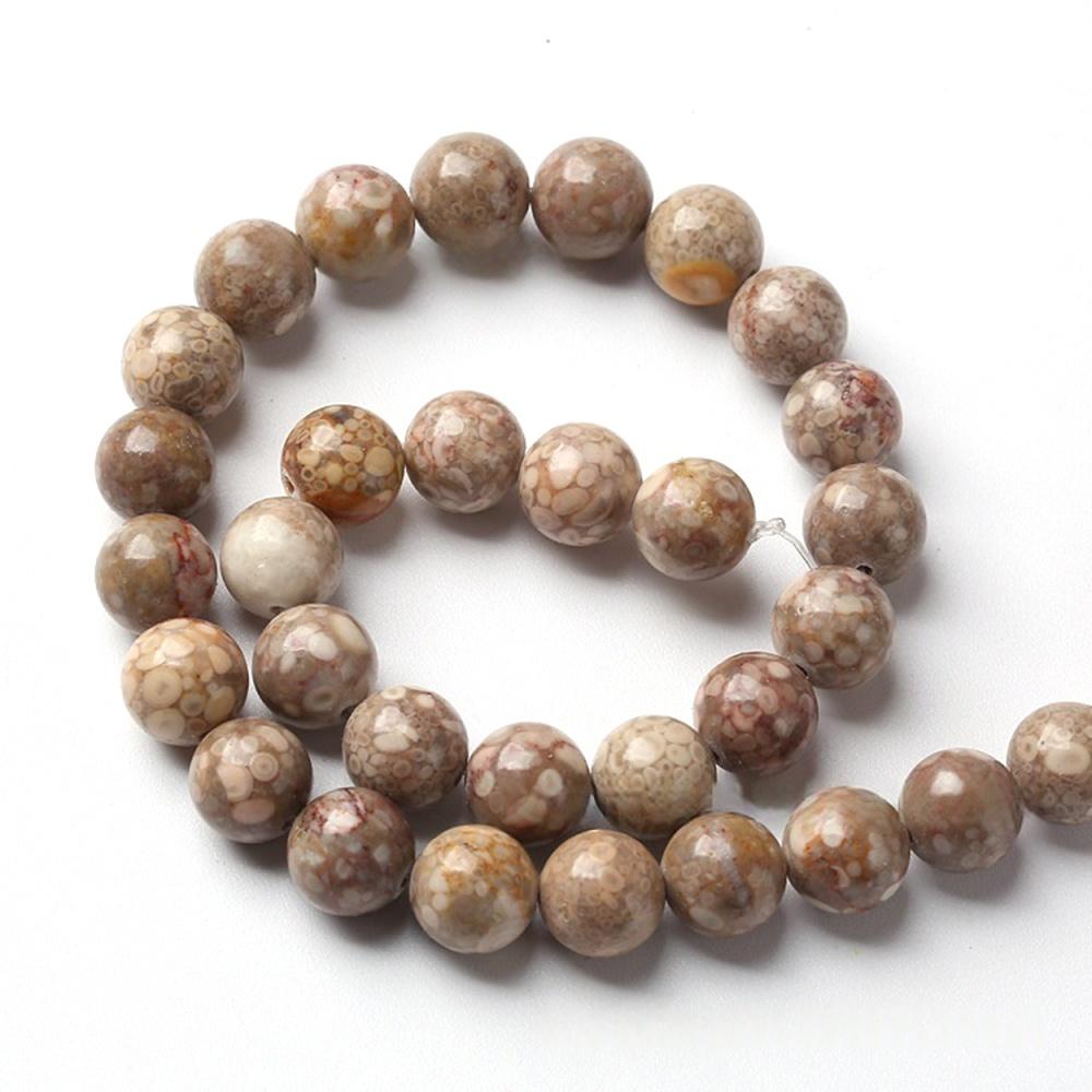 Maifan Jades  Natural Stone Round Beads 15"Strand Smooth Loose Spacer Beads 4/6/8/10/12mm for Jewelry Making DIY Bracelets Charms Accessories