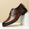 Kadile herrskor i första lager koskinn, andningsbara, business casual, vår och höst, derby, gummisula