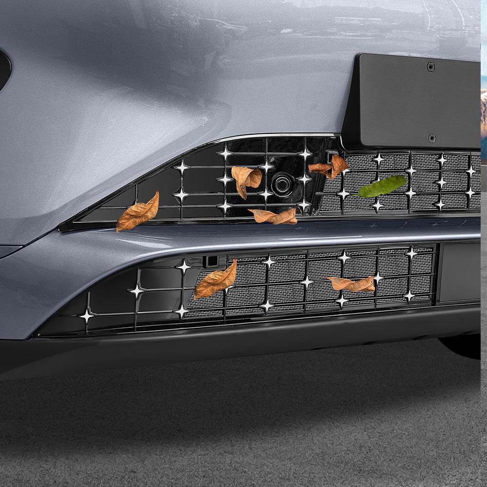 For BYD Sea Lion 06 EV Integrated Insect Screen Silver Star Front Bumper Grille Water Tank Grille Insect Proof Net Accessories