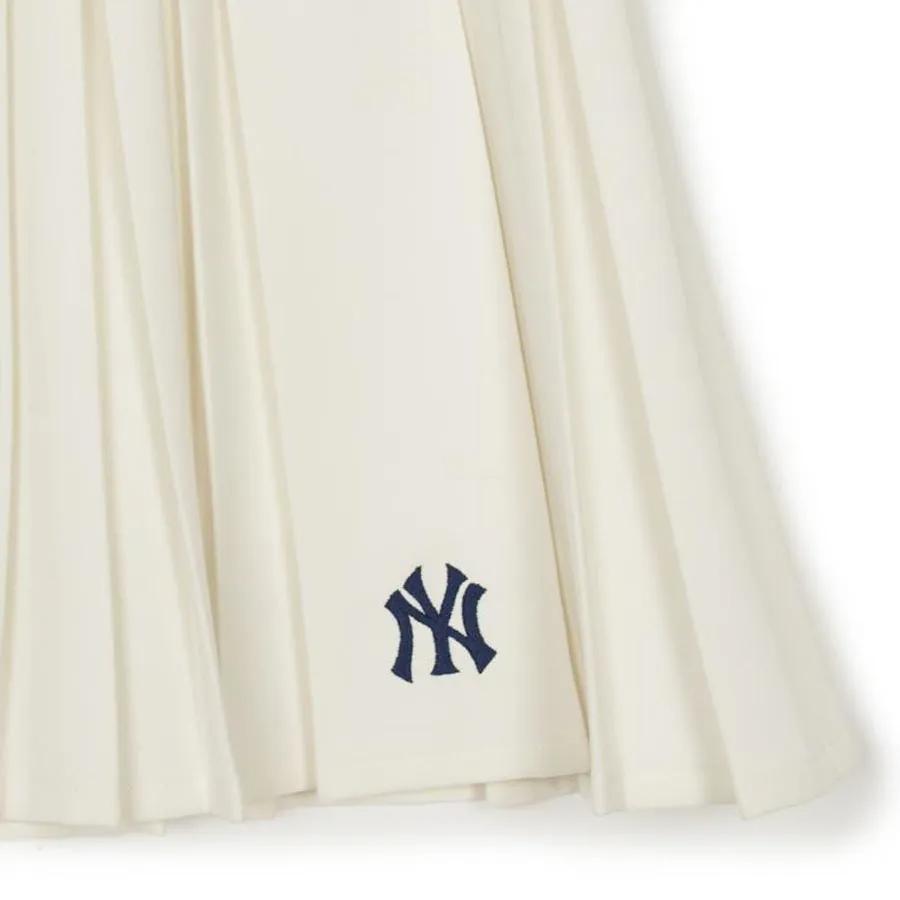 New MLB New York Yankees Casual Short Skirts Women's Cream 3FSKV0144-50CRS-MLB1
